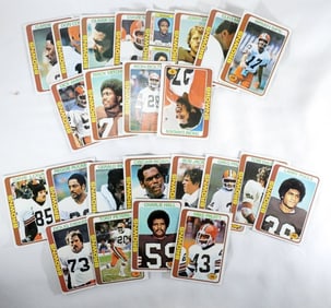 1978 Browns Football Card Lot Of 24