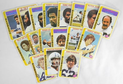 1978 Cowboys Football Card Lot Of 17
