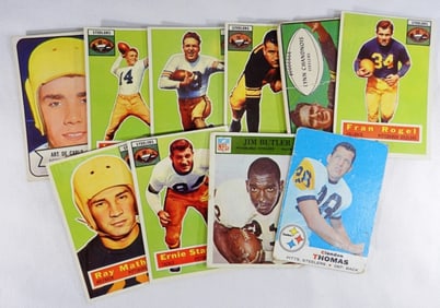 Mixed Lot Of 10 Steelers Football Cards