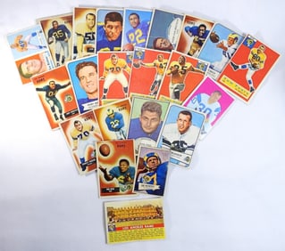 Mixed Lot Of 22 Los Angeles Rams Cards