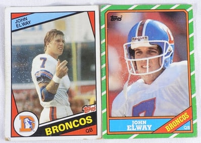 2 John Elway Denver Broncos Football Card