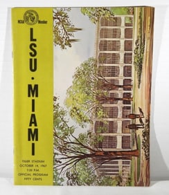 1967 Official LSU vs Miami Program