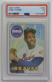 1969 TOPPS Hank Aaron #100 PSA 5