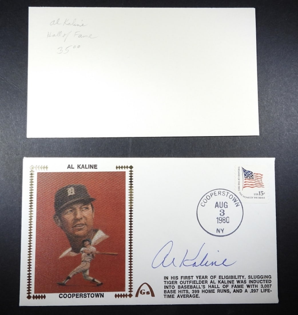 Al Kaline 1980 Cachet Autographed: Unverified AUG 3 1980 Cachet