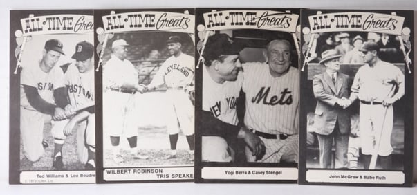 (4) 1975 TCMA  ALL Time Greats Postcards