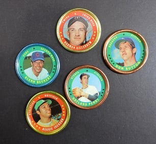 (5) 1971 TOPPS Baseball Coins