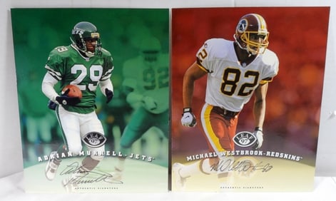 (2) 1997 Leaf Autographed 8x10 Photos