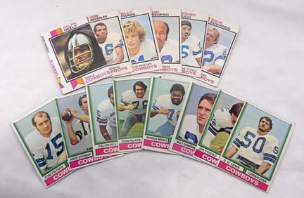 1970s Mixed Lot Of Dallas Cowboys  Cards