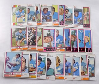 (27) 1970s Lions Football Cards
