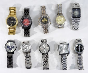 Mixed Lot Of 10 Men's Watches