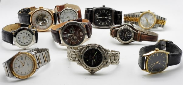 Mixed Lot Of 10 Men's Watches