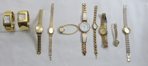 10 Ladies Gold Tone Watches