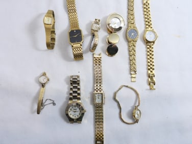 10 Ladies Gold Tone Watches