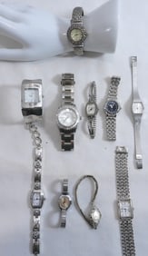10 Ladies Silver Toned Watches