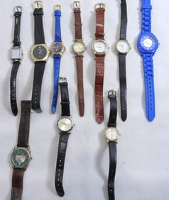 10 Assorted Faux Leather Band Watches