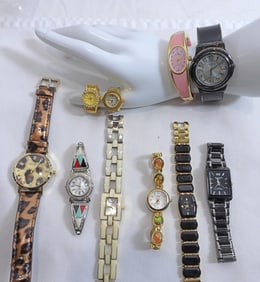 8 Colorful Woman's Watches 3 Finger Watches