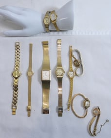 10 Woman's Gold Toned Watches
