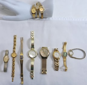 10 Woman's Gold Toned Watches