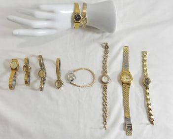 10 Ladies Gold Toned Watches