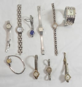10 Ladies Silver Toned Watches