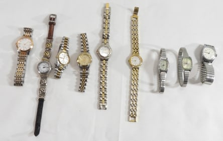 9 Silver and Mixed-Toned Watches