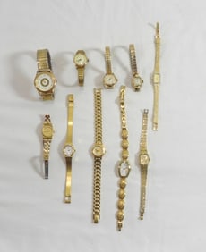 10 Gold Toned Ladies Watches