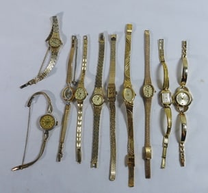 10 Women's Dainty Gold Tone Watches