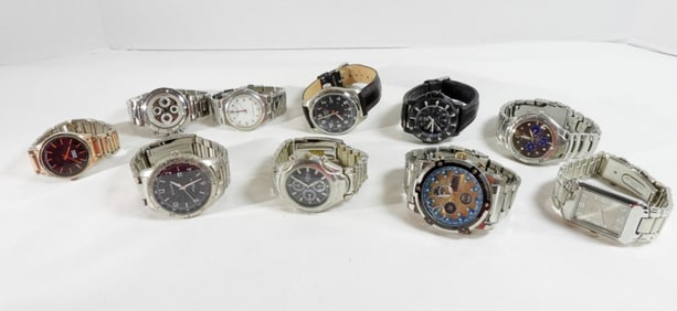 Mixed Lot Of 10 Men's Watches