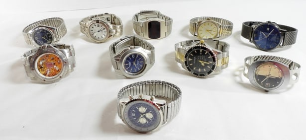Mixed Lot Of 10 Men's Watches