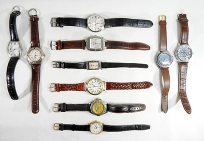 10 Men's Leather Band Watches