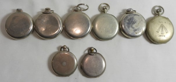 8 Broken Pocket Watches