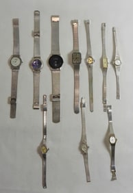 10 Silver Toned Ladies Watches