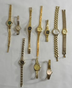 10 Ladies Gold Toned Watches