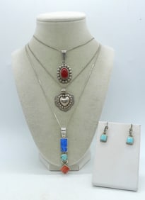 Taxco Mexico Sterling Necklaces & Earrings