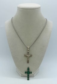 Taxco Sterling Cross Pendants