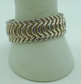 Wide Sterling Italian Bracelet