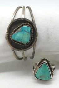 Large Chunk Turquoise 925 Set