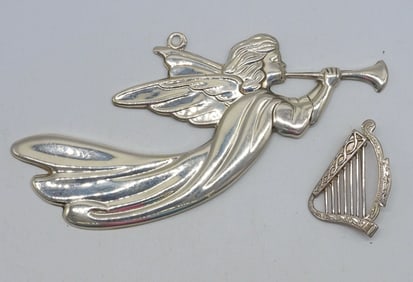 Gorham 1986 Angel Ornament & Pin 925