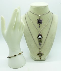 Multi Gemstone 925 Necklaces & Bracelet