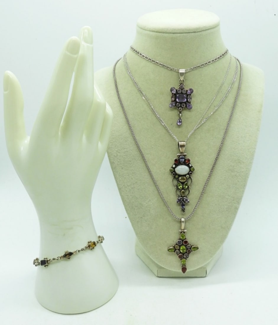 Multi Gemstone 925 Necklaces & Bracelet (1 of 2)