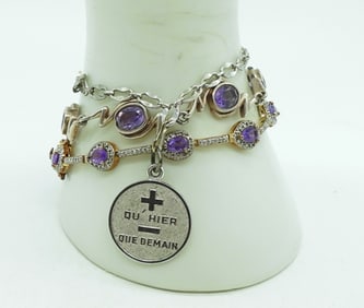 Amethyst Sterling Bracelets