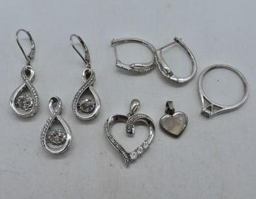 Sterling Diamond Ring, Pendants & More