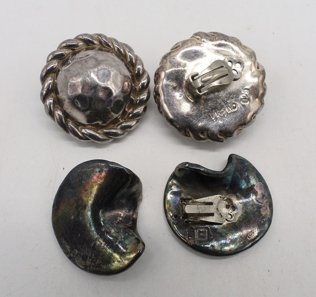 2 Puffy Sterling Clip On Earrings (1 of 1)