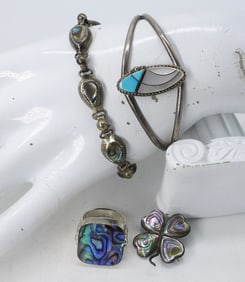 Abalone Sterling Turquoise Jewelry