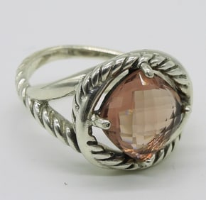 David Yurman Morganite 925 Ring