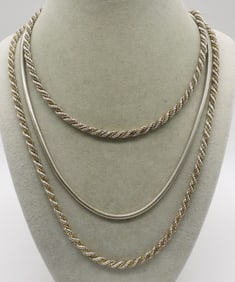 3 Sterling Milor Necklaces