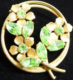 Uranium Glass Brooch