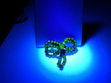 Uranium Glass Brooch