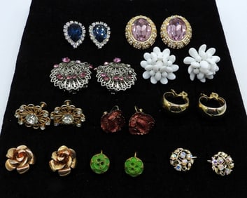 Lot Of 10 Clip-On Earrings