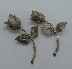 2 Vintage Giovanni Rose Brooches